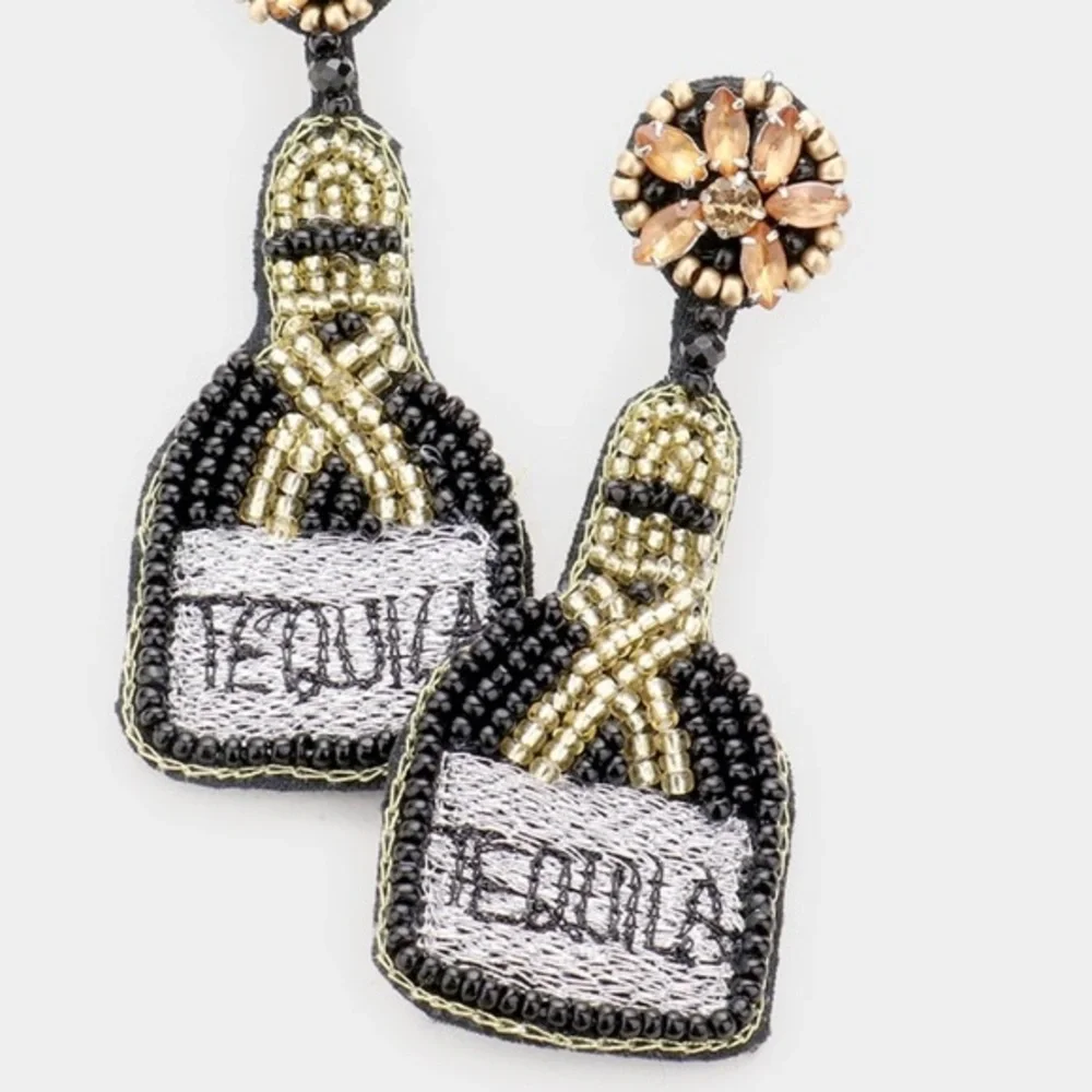 Tequila beaded earrings